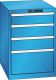 Schubladenschrank 4 Schubladen 564x725x850 RAL 5012 Lista 27x36E 78.525.010