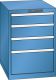 Schubladenschrank 4 Schubladen 564x725x850 RAL 5019 Lista 27x36E 78.525.040