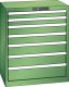 Schubladenschrank 7 Schubladen 717x572x850 RAL 6011 Lista 36x27E 78.572.030