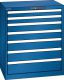 Schubladenschrank 7 Schubladen 717x572x850 RAL 5010 Lista 36x27E 78.572.090