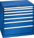 Schubladenschrank 7 Schubladen 870x725x850 RAL 5005 Lista 45x36E 78.689.100