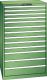 Schubladenschrank 13 Schubladen 870x725x1450 RAL 6011 Lista 45x36E 78.714.030