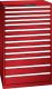 Schubladenschrank 13 Schubladen 870x725x1450 RAL 3003 Lista 45x36E 78.714.070