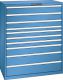 Schubladenschrank 10 Schubladen 1193x725x1450 RAL 5019 Lista 64x36E 78.839.040