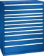 Schubladenschrank 11 Schubladen 1193x725x1450 RAL 5005 Lista 64x36E 78.840.100