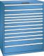 Schubladenschrank 12 Schubladen 1193x725x1450 RAL 5019 Lista 64x36E 78.843.040