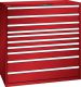 Schubladenschrank 10 Schubladen 1431x725x1450 RAL 3003 Lista 78x36E 78.868.070