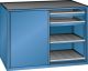 Schubladenschrank Schiebetren 1430x627x1020 RAL 5019 Lista 36x27E 79.433.040