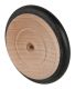 Holzrad A50.060, Produkttyp: Räder, Material/Art des Radkörpers: Holz, Material der Lauffläche: Gummi schwarz, Lager: Gleitlager, Ø Rad:  63 mm