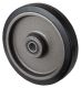 Gummirad B81.252, Produkttyp: Rder, Material/Art des Radkrpers: Guss, Material der Laufflche: Elastikgummi schwarz, Lager: Kugellager,  Rad:  250 mm, Tragkraft: 500 kg