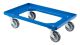 Transportroller blau T.-ROLLER.1B, Ø Rad: 100 mm , Tragkraft: 250 kg , Bauhöhe: 113 mm, Radausführung: Thermoplastisches Rad, Plattengröße: 612x417 mm