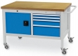 Mobile Wekbank Tiefe 750 mm, R 18-24, 4x Schublade, 1x Flgeltre