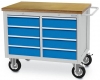 Mobile Wekbank Tiefe 750 mm, R 18-24, 8x Schublade