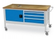 Mobile Wekbank Tiefe 750 mm, R 24-24, 4x Schublade, 1x Flgeltre