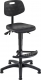 Arbeitsdrehstuhl, Sitz und Rücken PU-Schaum, schwarz