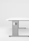 Schreibtisch hhenverstellbar, 800x800x680-820, Wei/Silber