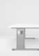PC-Schreibtisch links hhenverstellbar, 1800x1000x680-820, Ahorn/Silber