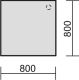 Verkettungsplatte Volleck 90 mit Sttzfu, mit Kabelfhrung, inkl. Verkettungsmaterial, hhenverstellbar, 800x800x680-820, Lichtgrau/Silber