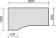 PC-Schreibtisch links hhenverstellbar, 1800x1000x680-820, Ahorn/Silber