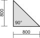 Verkettungsplatte Dreieck 90 inkl. Verkettungsmaterial, 800x800x680-820, Ahorn